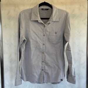 The North Face Light Gray Casual Button-Down Shirt